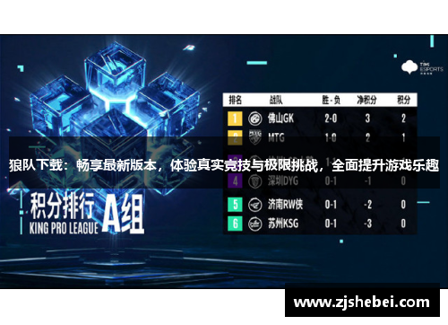 狼队下载：畅享最新版本，体验真实竞技与极限挑战，全面提升游戏乐趣